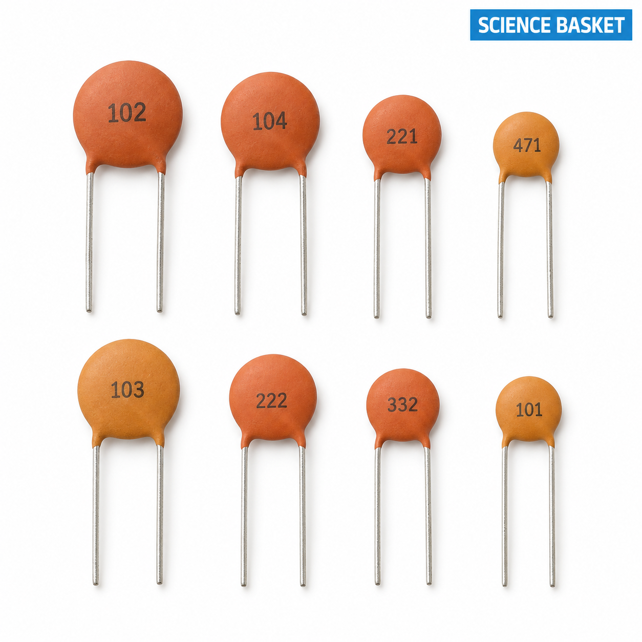 Ceramic Disc Capacitor Assortment (Pack of 10)